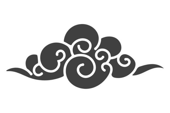 Asian Black Cloud. Decorative Chinese Or: A Designer's Asset Guide