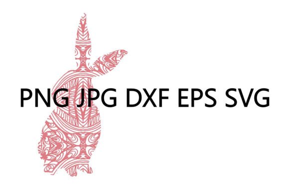 Bunny DXF Decorative Red Set of 6: A Bold Graphic Asset