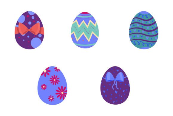 Colorful Decorative Eggs: Vibrant Assets for Designers