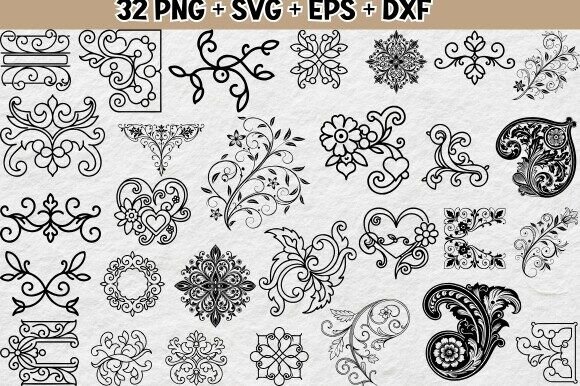 Decorative Elegant Floral Cricut SVG PNG: Elevate Your Craft