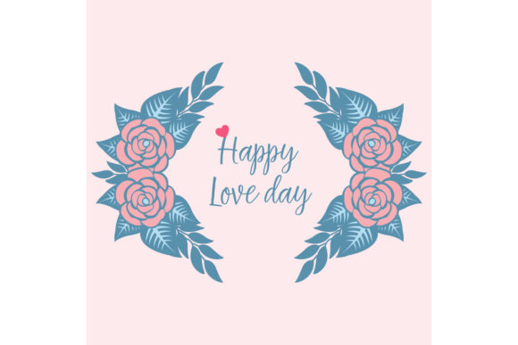 Decorative Frame: Crafting a Visual Language for Happy Love Day