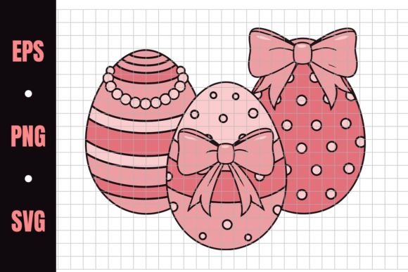 Decorative Pink Easter Eggs with Bows: Spring Design Essentials