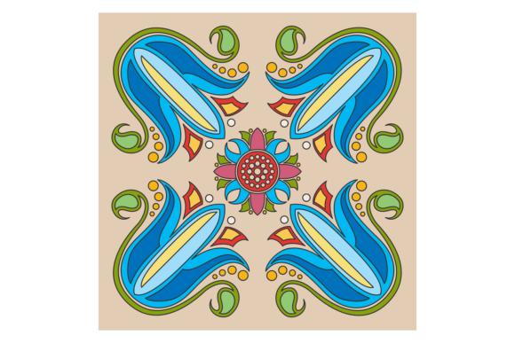 Ornate Ceramic Tile: Decorative Interior Elegance