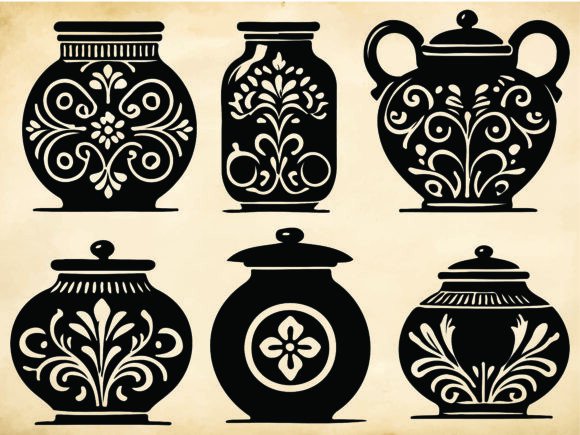 Timeless Charm: The Vintage Decorative Jars SVG Bundle