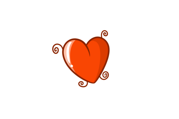 Valentine Sticker Orange Decorative Love: A Vibrant Design Asset